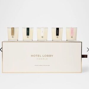 Hotel Lobby Candle Votive Candle Collection and Gold Wick Trimmer
